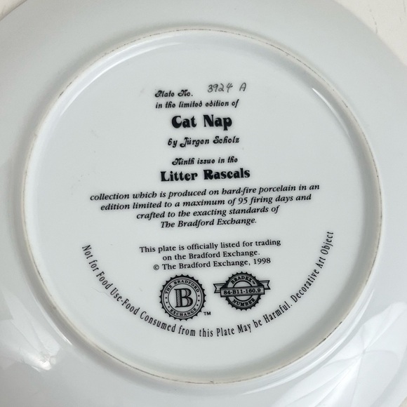 Vintage “Cat Nap” Litter Rascals Collectors Plate - Picture 2 of 6